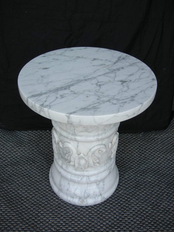 White Italian veined Marble Table Online Hot Sale