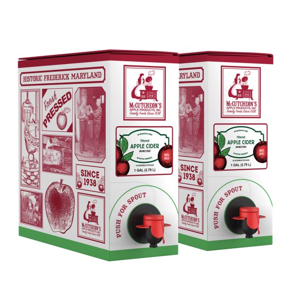 2 Filtered Apple Cider Gallon Box Bundle For Sale