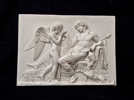 Bacchus and Cupid Plaque For Sale