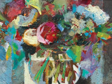 Jean Pederson: Acrylic Painting - Mixed Media Flowers Hot on Sale