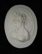 Lady Head Oval Cameo plaques pair Online Hot Sale