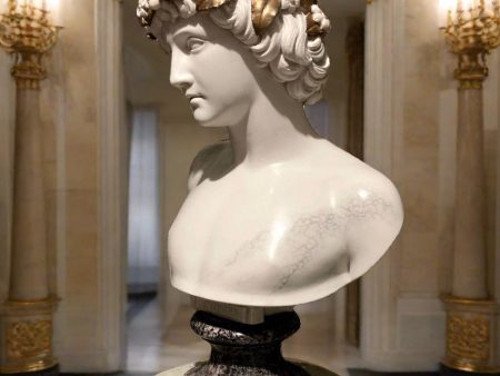 Antinous with bronze leaves For Sale