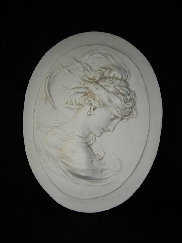 Lady Head Oval Cameo plaques pair Online Hot Sale