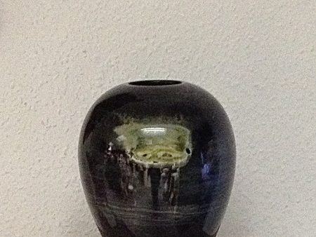 Ancient Black Marble Orb Vase For Cheap