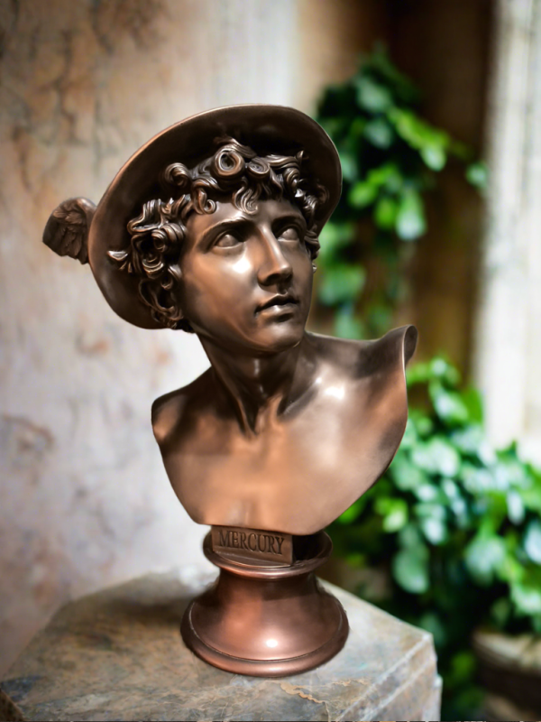 Mercury Bust In Bronze and Copper Online