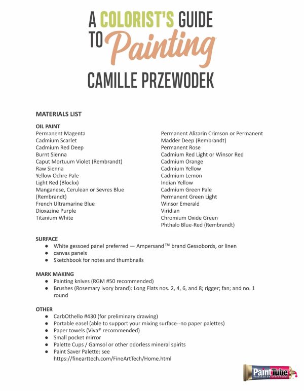 Camille Przewodek: A Colorist s Guide to Painting Supply