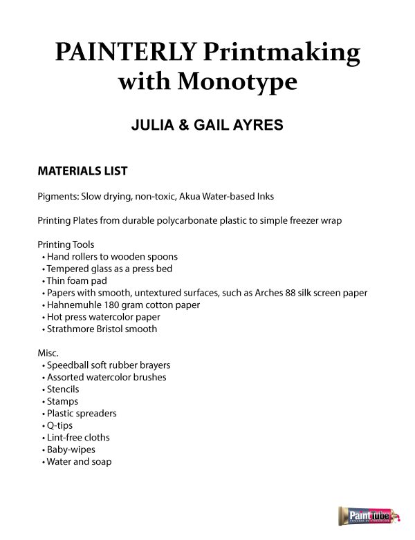 Gail and Julia Ayres: Painterly Printmaking with Monotype For Sale