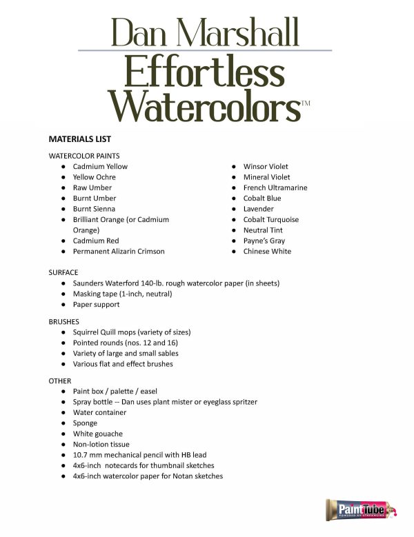 Dan Marshall: Effortless Watercolors For Sale