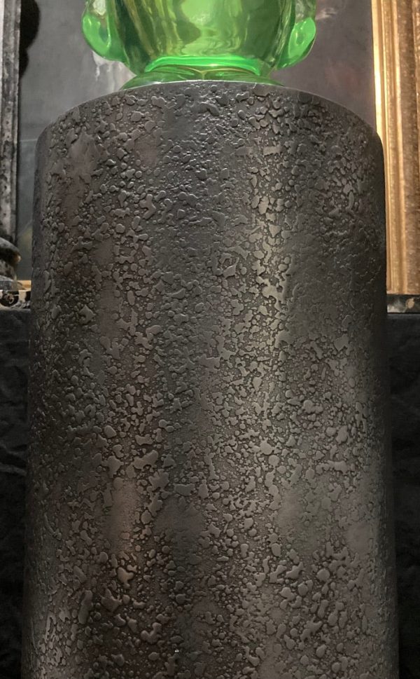 Drum Column In Antique Textured Pewter Online Sale