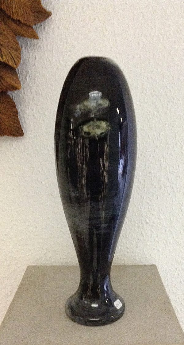 Ancient Black Marble Plug Vase. For Discount