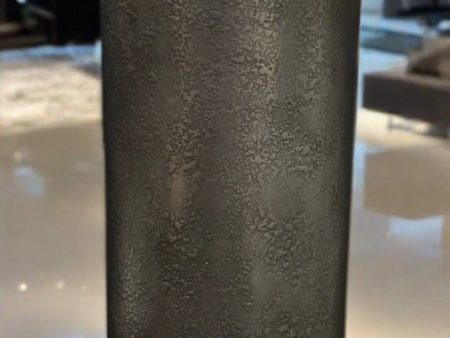 Drum Column In Antique Textured Pewter Online Sale