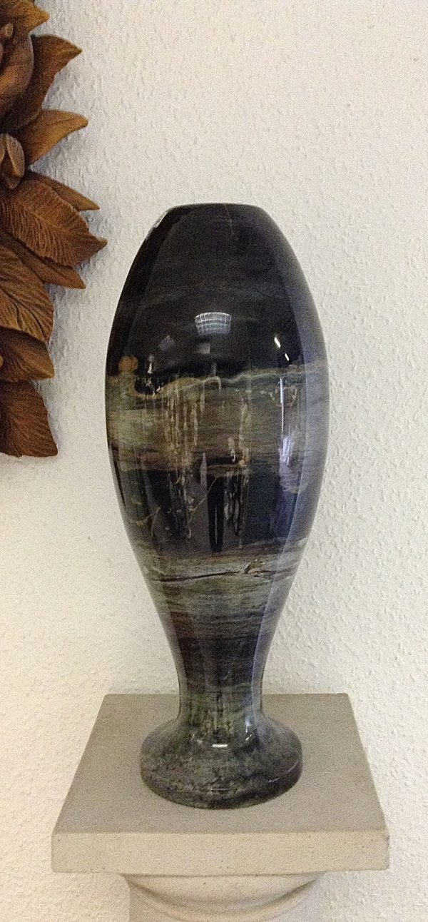 Ancient Black Marble Lrg Plug Vase Online Hot Sale